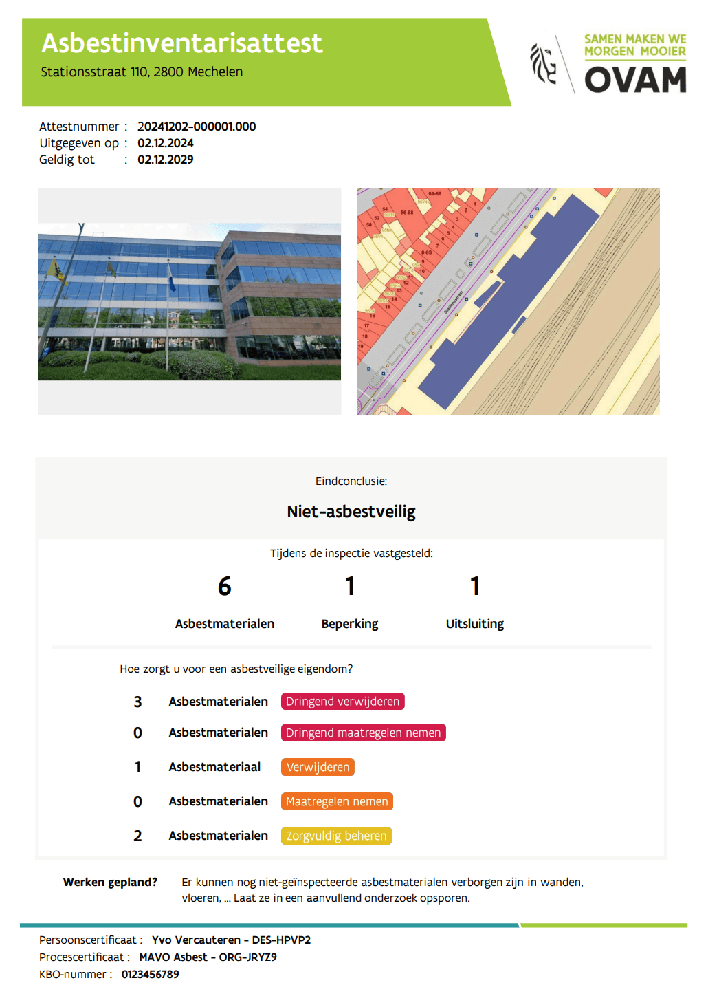 Voorbeeld asbestattest